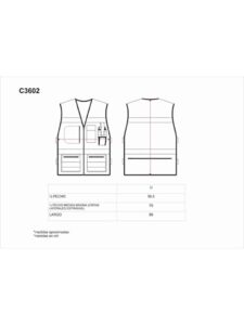 WorkTeam Chaleco en Tejido Oxford con ajustes Laterales, Combinado, Alta Visibilidad y con Cintas Reflectantes. Escote a Pico y Cierre de Cremallera de Nylon. Hombre - Imagen 5