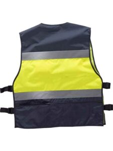 WorkTeam Chaleco en Tejido Oxford con ajustes Laterales, Combinado, Alta Visibilidad y con Cintas Reflectantes. Escote a Pico y Cierre de Cremallera de Nylon. Hombre - Imagen 4