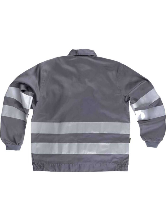 WorkTeam Cazadora con cierre de cremallera, 2 bolsos de pecho y cintas reflectantes. Hombre