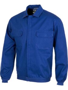 WorkTeam Cazadora con Cremallera de Metal Oculta y Dos Bolsos de Pecho con tapetas, 100% Algodón, Especial Soldadores, Construcción, Trabajo, etc