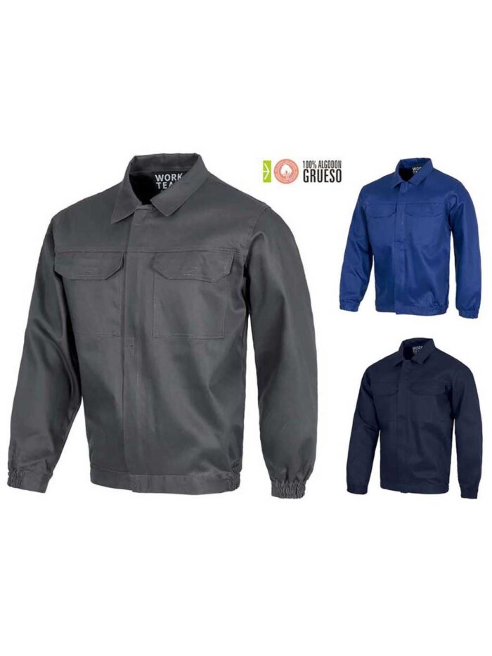 WorkTeam Cazadora con Cremallera de Metal Oculta y 2 Bolsos de Pecho con tapetas, Especial FRÍO, Soldadores, Construcción, Trabajo, etc. Hombre