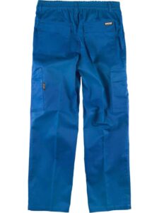 WorkTeam Pantalón con Elástico y Multibolsillos; Triple Costura. Hombre