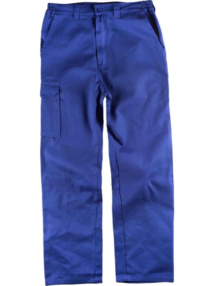WorkTeam Pantalón con Cintura elástica y Multibolsillos, 100% Algodón GRUESO, Especial FRÍO, Soldadores, Construcción, Trabajo, etc. Hombre