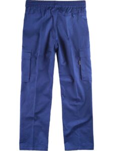 WorkTeam Pantalón con Cintura Elástica, Multibolsillos, 100% Algodón Ligero, Especial Soldadores, Construcción, Trabajo, etc. Hombre