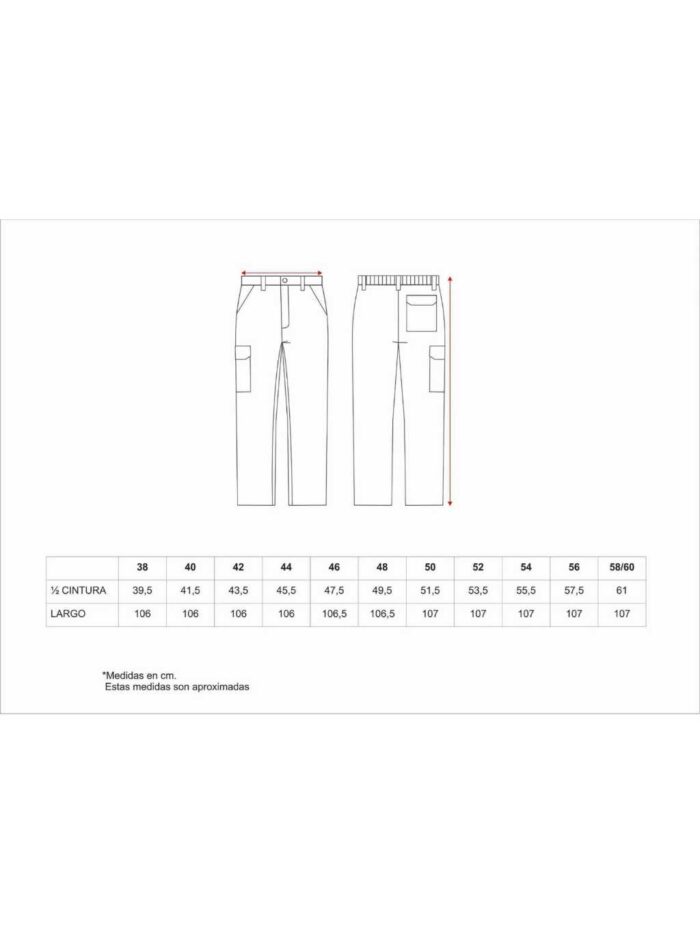 WorkTeam Pantalón con Cintura elástica, Multibolsillos, 100% Algodón, Especial Soldadores, Construcción, Trabajo, etc. Hombre