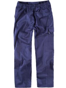 WorkTeam Pantalón con Cintura elástica, Multibolsillos, 100% Algodón, Especial Soldadores, Construcción, Trabajo, etc. Hombre