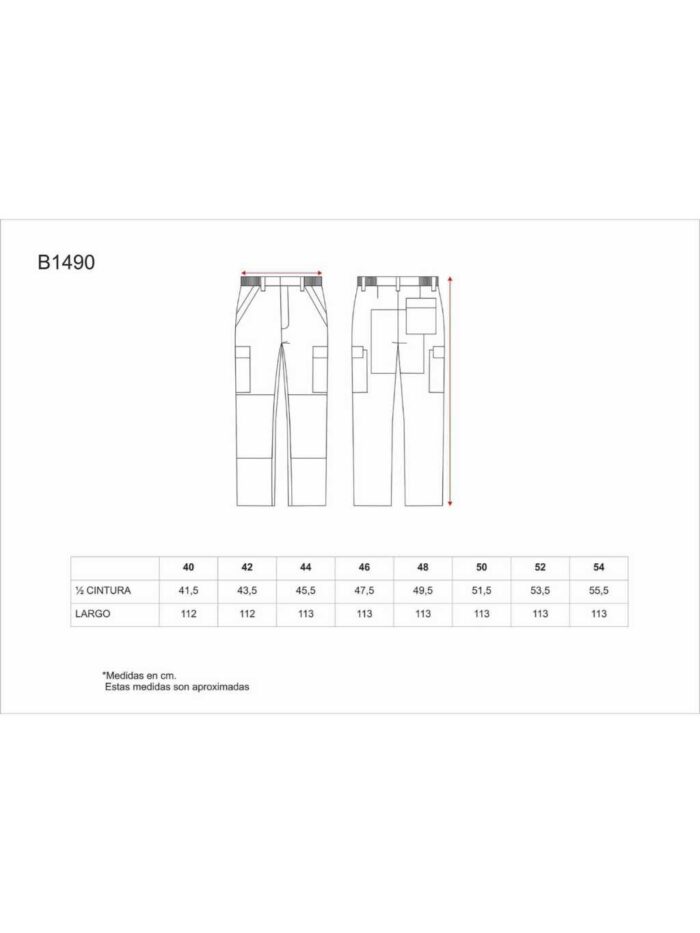 WorkTeam Pantalón Ignífugo Multibolsillos. 100% Algodón. Certificado IGNIFUGO EN11612. Hombre
