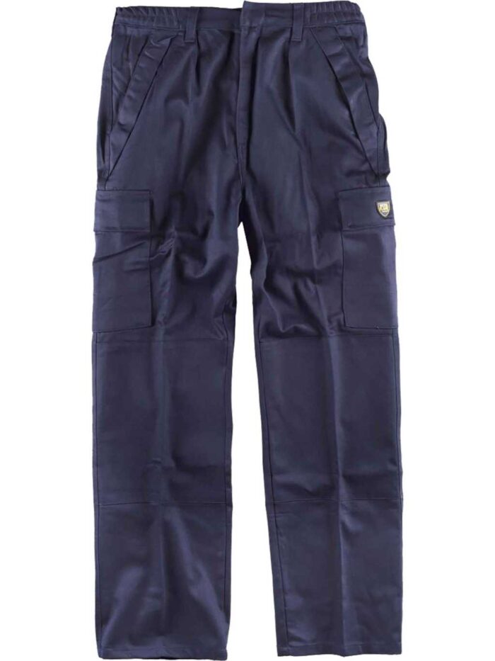 WorkTeam Pantalón Ignífugo Multibolsillos. 100% Algodón. Certificado IGNIFUGO EN11612. Hombre
