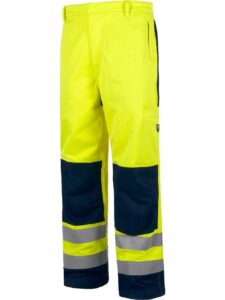 WorkTeam Pantalón Alta Visibilidad Ignífugo, Tejido modacrílico, Algodón y Antiestático. EN11611, EN11612, EN1149, EN61482. Hombre
