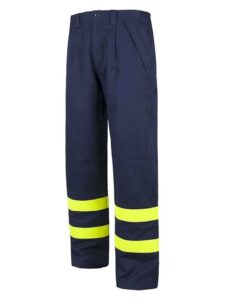 WorkTeam Pantalón Ignífugo y Antiestático, con Bandas Reflectantes. EN11611, EN11612, EN1149. Hombre