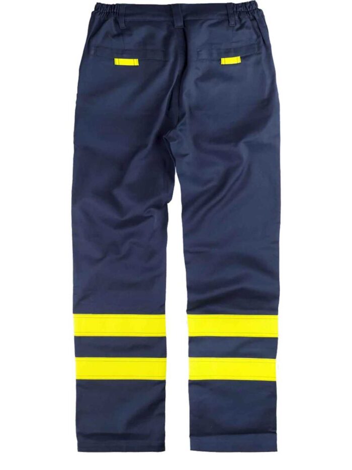 WorkTeam Pantalón Ignífugo y Antiestático, con Bandas Reflectantes. EN11611, EN11612, EN1149. Hombre