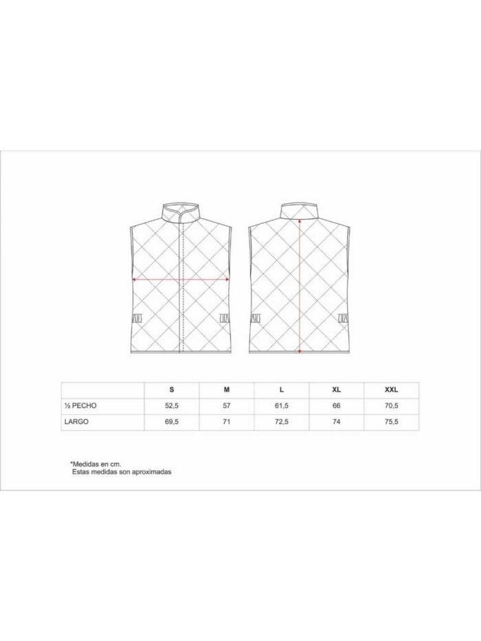 Workteam Chaleco Especial Alimentación,  Guateado, Acolchado con Cierre de Corchetes y sin Bolsillos. Hombre