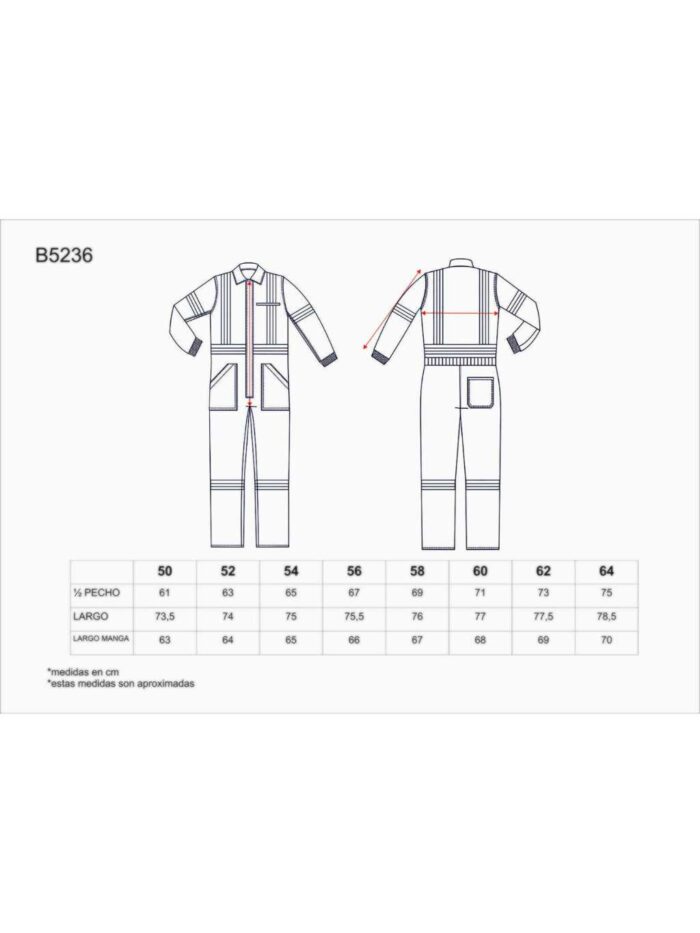 WorkTeam Buzo con Cierre de Cremallera Oculta. Cintas Reflectantes Bicolor