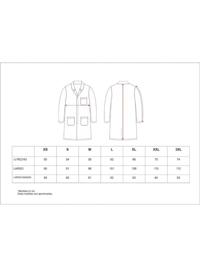 WorkTeam Bata Unisex con Cierre de Corchetes Ocultos, un Bolso de Pecho y Dos Laterales. Hombre