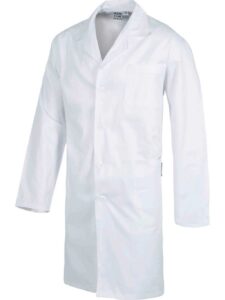 WorkTeam Bata Unisex con cierre de botones, un bolso de pecho y dos laterales.