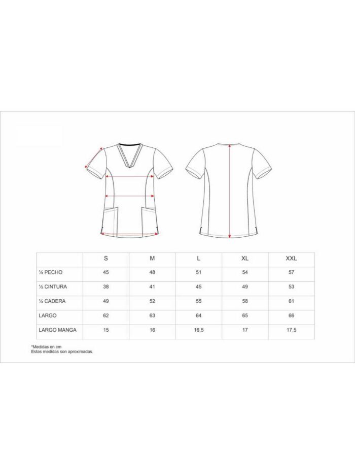 Workteam Casaca Sanitaria Entallada Mujer, Tejido Elástico. Camisa Médico, Enfermera, Dentista, Estética, Veterinaria.