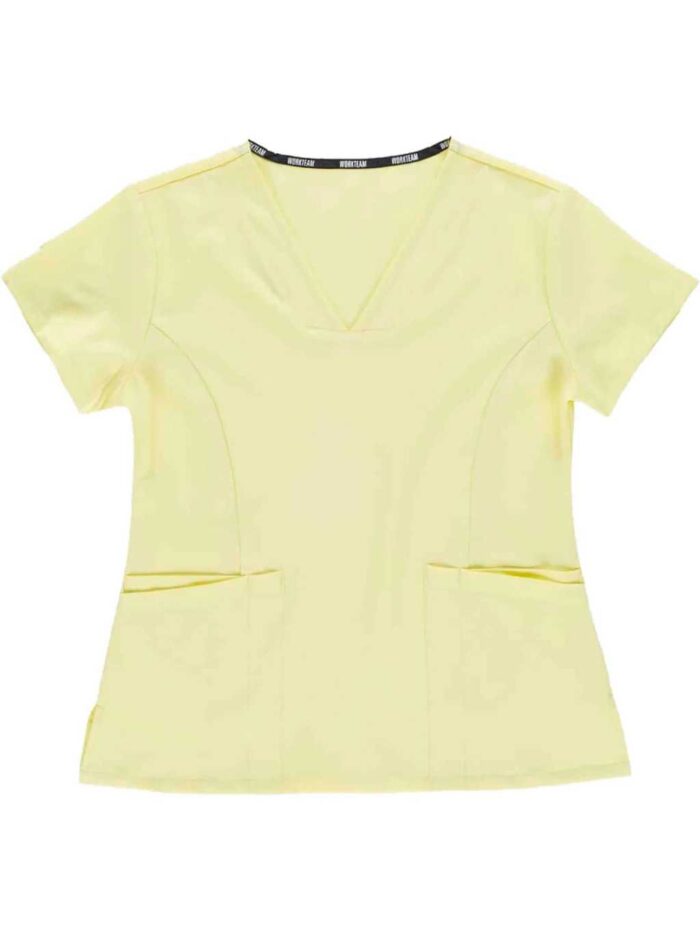 Workteam Casaca Sanitaria Entallada Mujer, Tejido Elástico. Camisa Médico, Enfermera, Dentista, Estética, Veterinaria. - Imagen 7