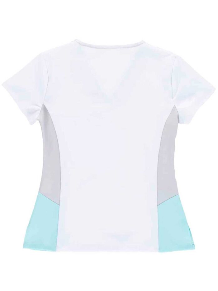 Workteam Casaca Sanitaria Entallada Mujer, Tejido Elástico. Uniforme Sanitario Médico, Enfermera, Dentista, Estética, Veterinaria. Mujer