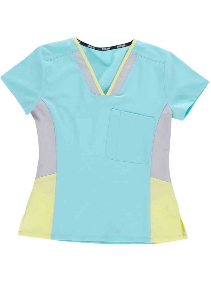 Workteam Casaca Sanitaria Entallada Mujer, Tejido Elástico. Uniforme Sanitario Médico, Enfermera, Dentista, Estética, Veterinaria. Mujer - Imagen 5