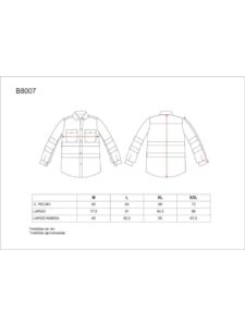 WorkTeam Camisa manga larga con 2 bolsos de pecho y cintas reflectantes. Hombre