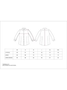 Workteam Blusa Trabajo Entallada Manga Larga sin Bolsillos. Mujer