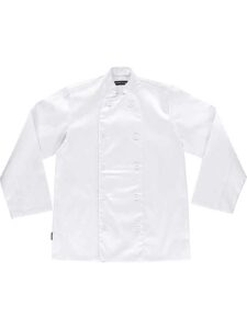 WorkTeam Casaca de Cocina con Cierre de Botones y Manga Larga. Hombre