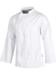WorkTeam Casaca de Cocina con Cierre de Botones y Manga Larga. Hombre