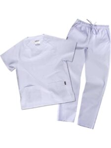 WorkTeam Uniforme sanitario o Conjunto Sanitario, con elástico y cordón en la cintura, Casaca y Pantalón