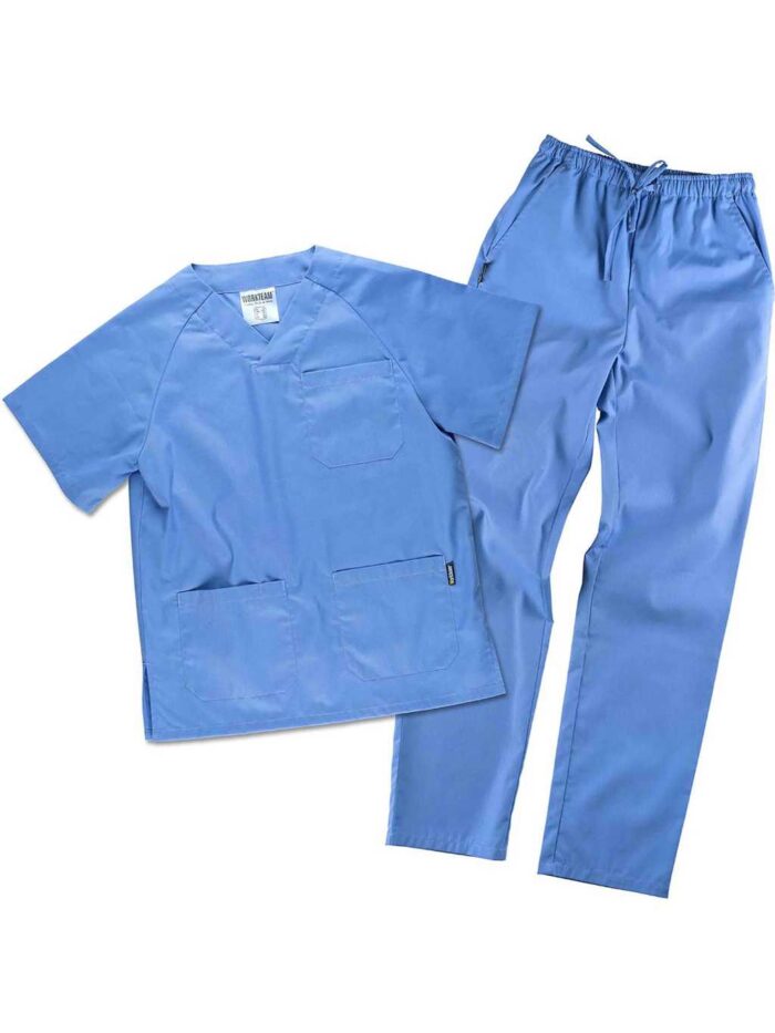 WorkTeam Uniforme sanitario o Conjunto Sanitario, con elástico y cordón en la cintura, Casaca y Pantalón - Imagen 2