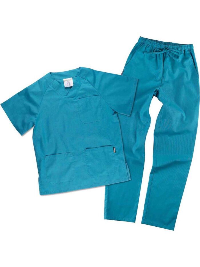 WorkTeam Uniforme sanitario o Conjunto Sanitario, con elástico y cordón en la cintura, Casaca y Pantalón - Imagen 3