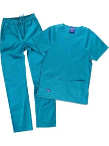 WorkTeam Conjunto o Uniforme sanitario elástico. Casaca y Pantalón, Algodón Unisex
