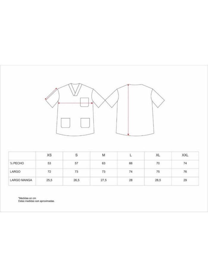 Teamwork Casaca Sanitaria Unisex con Tres Bolsillos. Casacas de Sanidad de Calidad