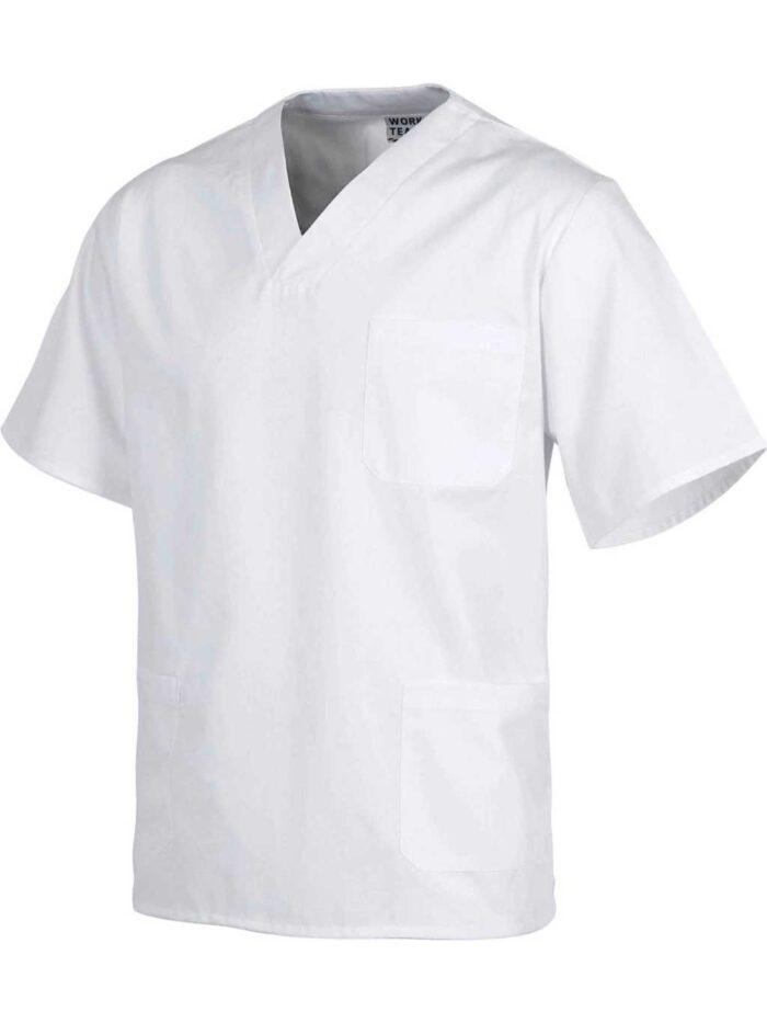 Workteam Casaca Sanitaria Unisex con Tres Bolsillos. Casacas de Sanidad de Calidad - Imagen 3