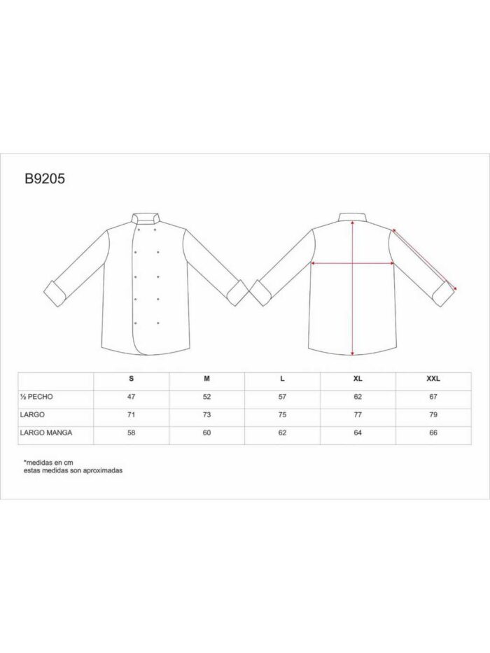 WorkTeam Chaqueta Cocina Unisex con Botones de Seguridad y Vivos a Contraste. Hombre