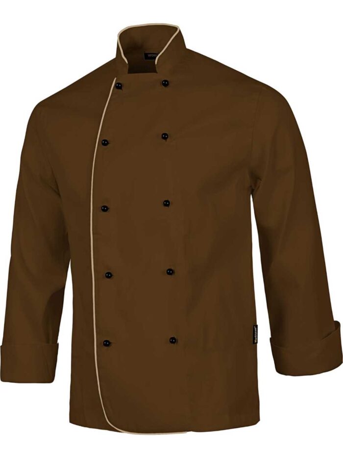 WorkTeam Chaqueta Cocina Unisex con Botones de Seguridad y Vivos a Contraste. Hombre - Imagen 4