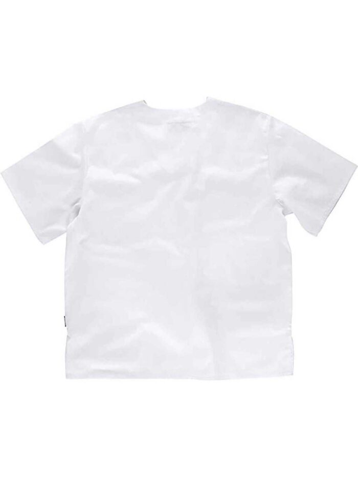 WorkTeam Casaca Sanitario, Cuello de Pico, Manga Corta, un Bolso de Pecho, 2 Bolsos Bajos, 100% Algodón. Unisex