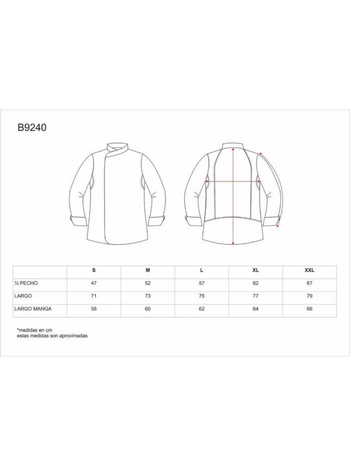 WorkTeam Casaca Cocina combinada, con Vivos en A.V. Tejido Bird-Eye en sisa y Espalda. Tto Antimanchas Hombre