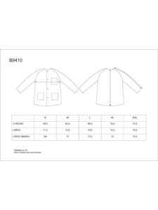 WorkTeam Casaca Sanitario Botones Manga Larga, un Bolso de Pecho y Dos Bajos. Unisex