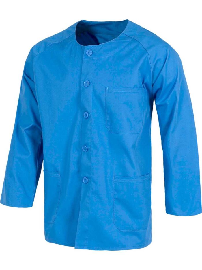 WorkTeam Casaca Sanitario Botones Manga Larga, un Bolso de Pecho y Dos Bajos. Unisex - Imagen 2