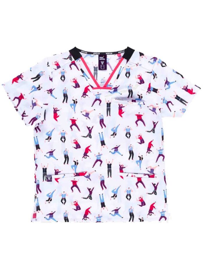 Workteam Casaca Sanitaria Estampada Unisex, TEJIDO ELÁSTICO. Uniforme sanitario, conjunto sanitario, camisa Médico, Enfermera, Dentista, Estética, Veterinaria, Hostelería. - Imagen 6