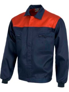 WorkTeam Cazadora Trabajo. Canesú Combinado, Cremalleras de Nylon y Dos Bolsos de Pecho.