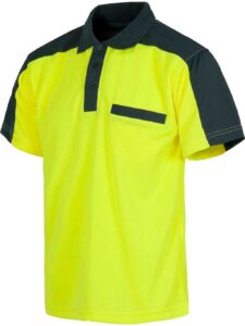WorkTeam Polo Combinado de ALTA VISIBILIDAD manga corta con un bolso de pecho. HOMBRE