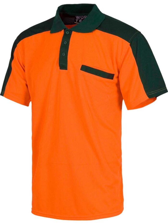 WorkTeam Polo Combinado de ALTA VISIBILIDAD manga corta con un bolso de pecho. HOMBRE - Imagen 2