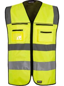 WorkTeam Chaleco multibolsillos alta visibilidad. Cintas reflectantes diferentes tamaños. EN ISO 20471:2013 HOMBRE
