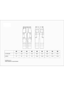 WorkTeam Pantalón de Triple Costura con Cintas Reflectantes. Dos Bolsos de Fuelle con Abertura Inclinada en los costados, un Bolsillo relojero, Dos b - Imagen 6