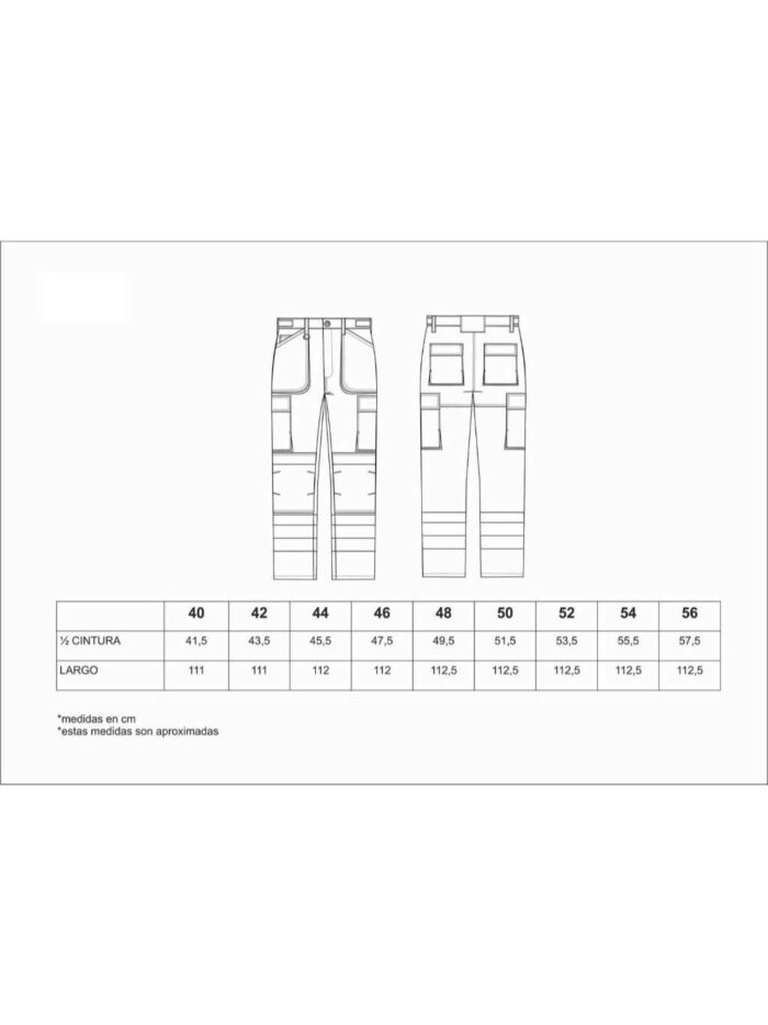 WorkTeam Pantalón de Triple Costura con Cintas Reflectantes. Dos Bolsos de Fuelle con Abertura Inclinada en los costados, un Bolsillo relojero, Dos b - Imagen 6