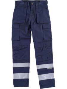 WorkTeam Pantalón de Triple Costura con Cintas Reflectantes. Dos Bolsos de Fuelle con Abertura Inclinada en los costados, un Bolsillo relojero, Dos b