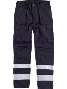 WorkTeam Pantalón de Triple Costura con Cintas Reflectantes. Dos Bolsos de Fuelle con Abertura Inclinada en los costados, un Bolsillo relojero, Dos b - Imagen 3