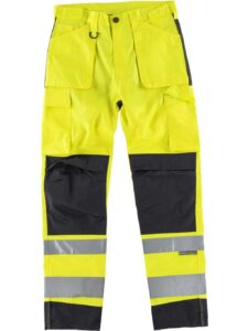 WorkTeam Pantalón Multibolsillos Alta Visibilidad. Cintas Reflectantes Diferentes Tamaños. EN ISO 20471:2013 Hombre