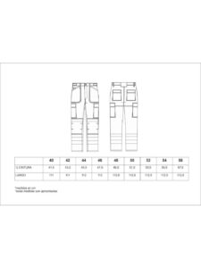 WorkTeam Pantalón Combinado de Triple Costura y con Cintas Reflectantes. Dos Bolsos de Fuelle con Abertura Inclinada en los costados, un Bolsillo Rel Hombre - Imagen 3